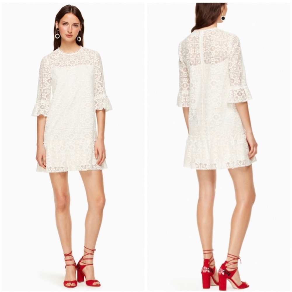 Kate Spade Flounce Shift Dress Size 10